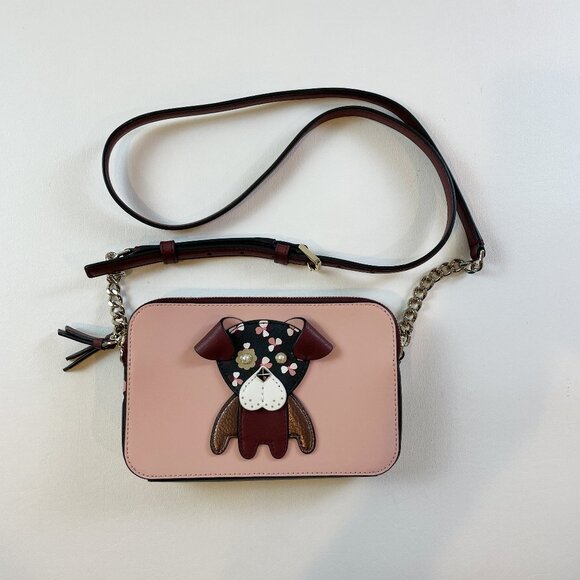 kate spade Handbags - NEW Kate Spade Crossbody Floral Pup Cherrywood